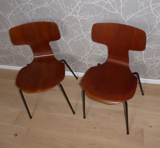 Image 1 of 4x Fritz Hansen Hammer Stoel van Arne Jacobsen