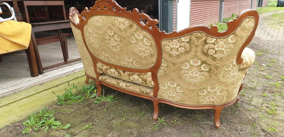 Image 1 of Gebogen Barok Bank Met Fauteuils