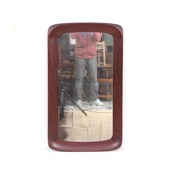 Image 1 of Scandinavische vintage teakhouten spiegel, 1960