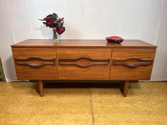 Image 1 of Mid Century Retro Vintage Teak Dressoir Van Stonehill 1960