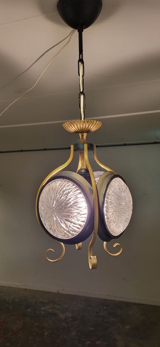 Image 1 of Mid Century Modern Sierlijke Lantaarnlamp Met Glas