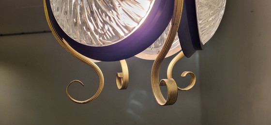 Image 1 of Mid Century Modern Sierlijke Lantaarnlamp Met Glas