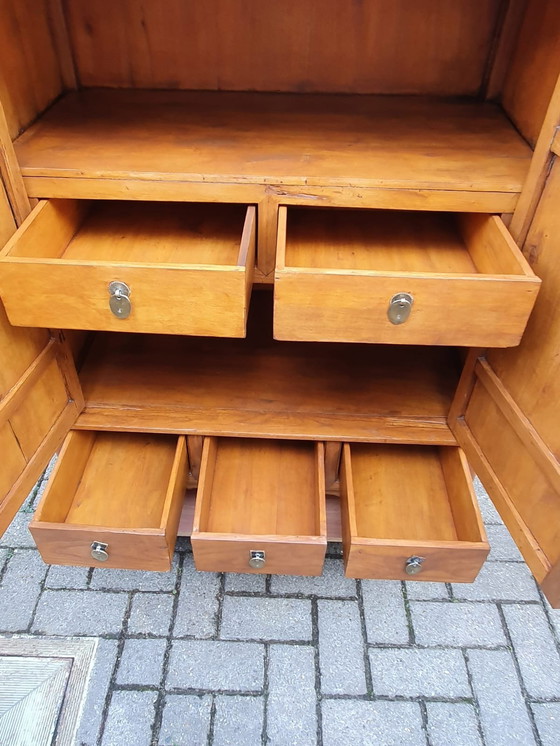 Image 1 of Antieke iepenhouten garderobekast in Ming-stijl eind 19e eeuw