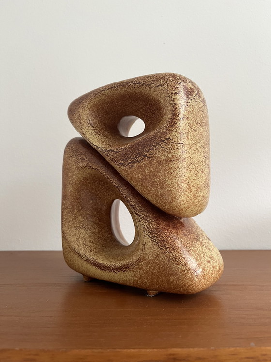 Image 1 of 2x Roberto Rigon vaas Bertoncello Ceramiche d'arte 1960s