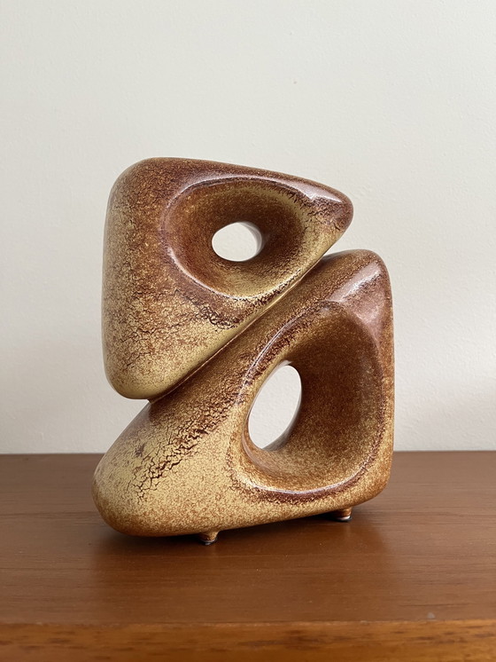 Image 1 of 2x Roberto Rigon vaas Bertoncello Ceramiche d'arte 1960s