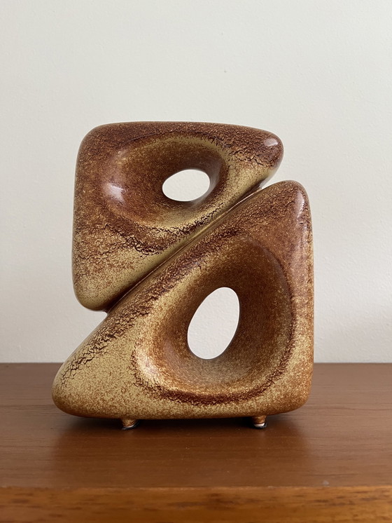 Image 1 of 2x Roberto Rigon vaas Bertoncello Ceramiche d'arte 1960s