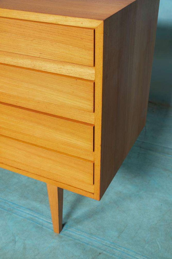 Image 1 of Vintage gerenoveerd blond dressoir, Midcentury sideboard