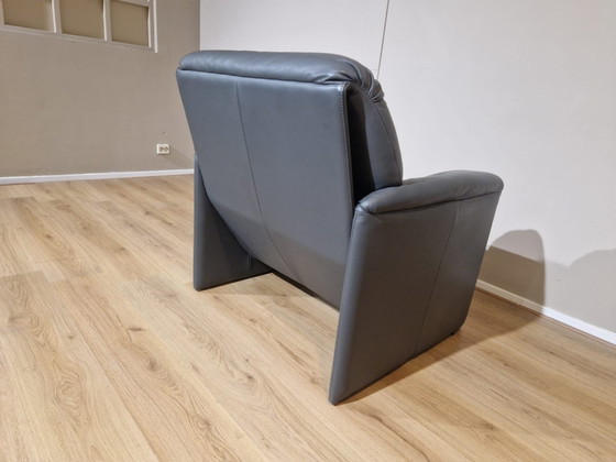 Image 1 of Leolux Bora Beta Fauteuil Grijs Leder Design Axel Enthoven