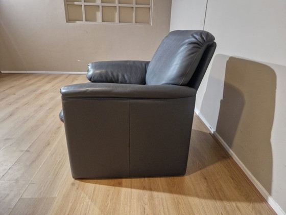 Image 1 of Leolux Bora Beta Fauteuil Grijs Leder Design Axel Enthoven