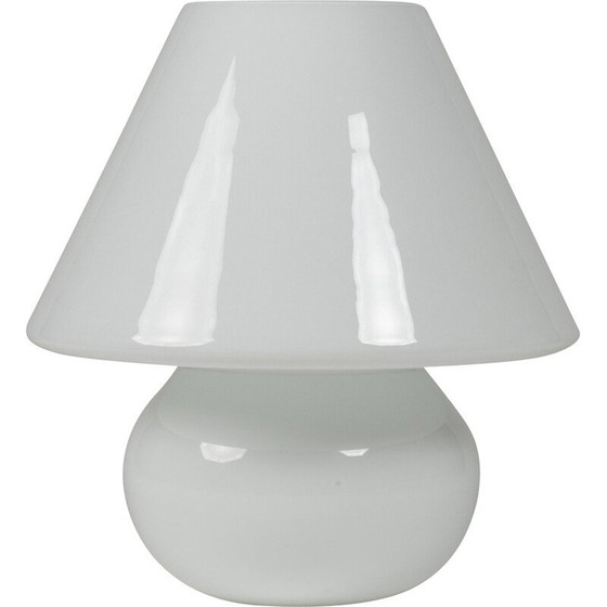 Image 1 of Paar vintage lampen in wit opaline van Paolo Venini, 1990