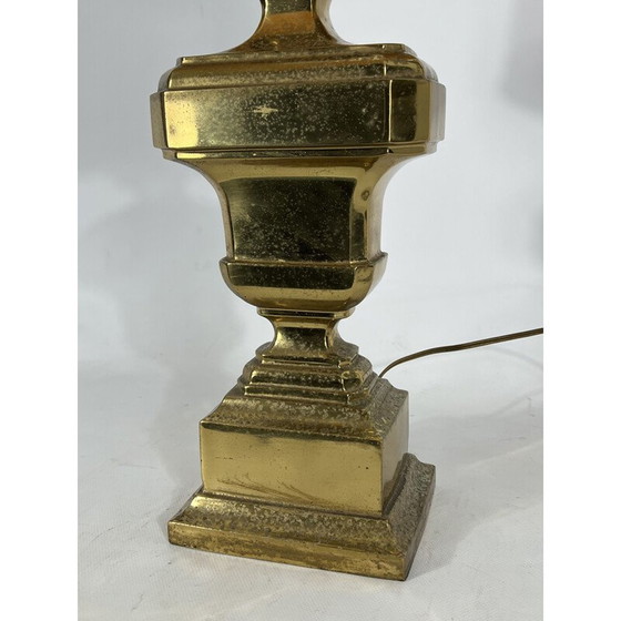 Image 1 of Vintage Italiaanse massief messing tafellamp, jaren 1950