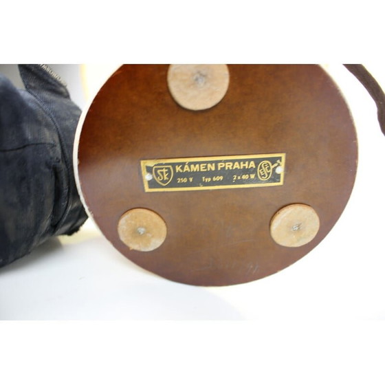 Image 1 of Vintage marmeren en metalen tafellamp van Kámen Praha, 1950