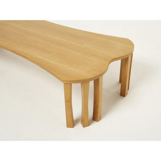 Image 1 of Vintage eikenhouten salontafel door Vincent Poujardieu, 1992