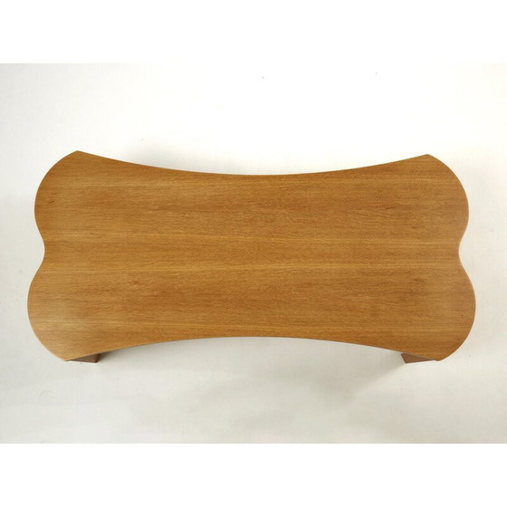 Image 1 of Vintage eikenhouten salontafel door Vincent Poujardieu, 1992