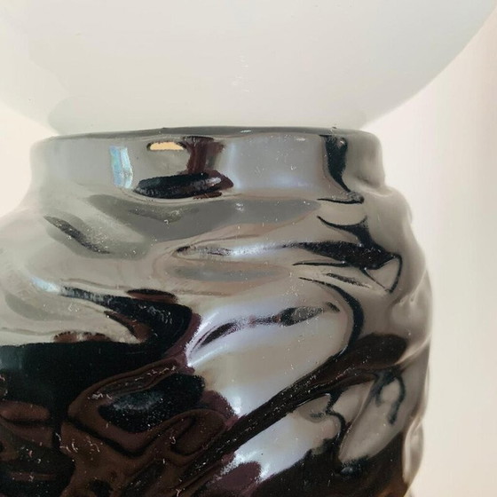 Image 1 of Vintage astronautenlamp van zwart keramiek, 1980