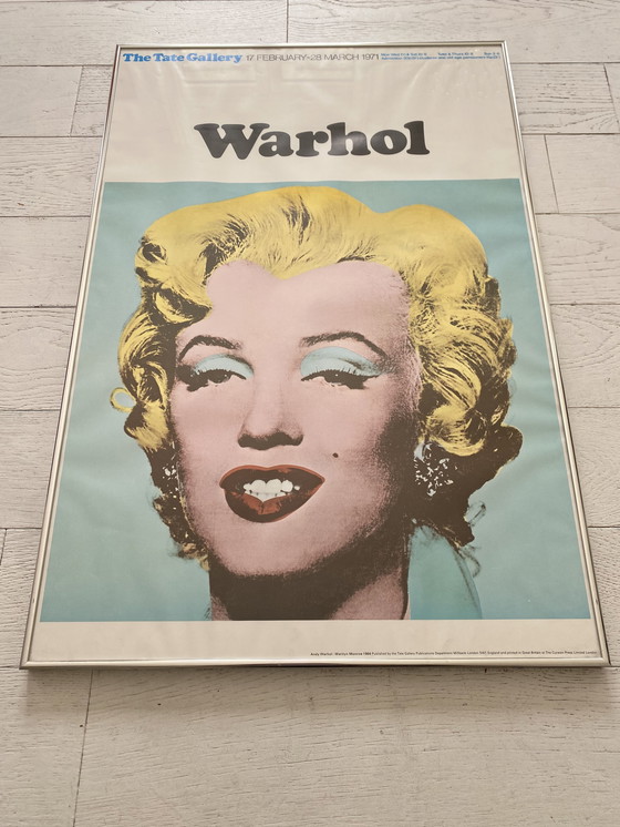 Image 1 of Andy Warhol Tentoonstelling in de Tate Gallery Originele poster 1971