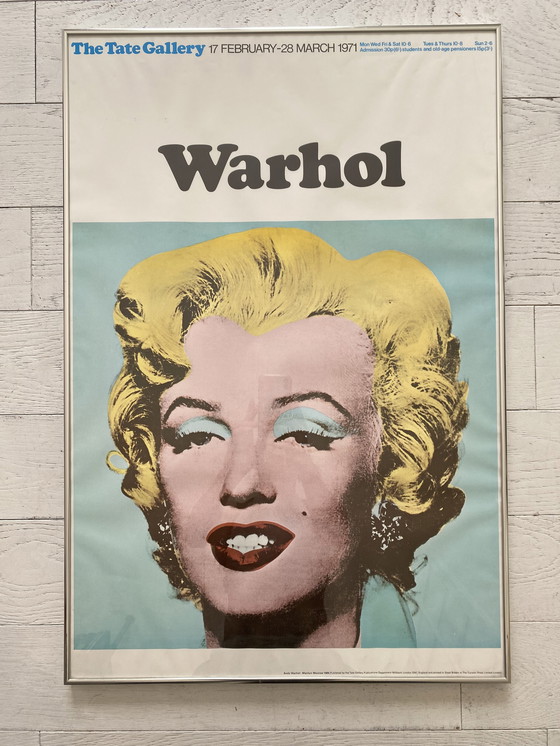 Image 1 of Andy Warhol Tentoonstelling in de Tate Gallery Originele poster 1971