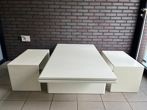 Leolux Maya Salontafel + 2 Bijzettafels