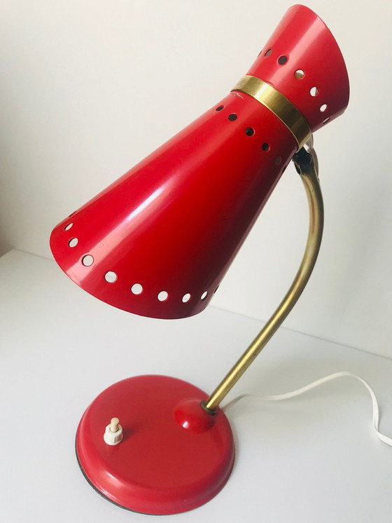 Image 1 of Vintage bureaulamp - Diabolo - René Mathieu - Lunel - 1950