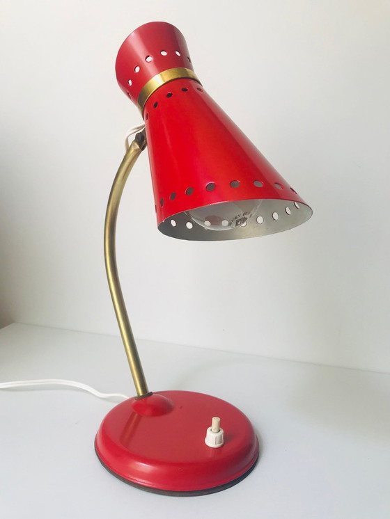 Image 1 of Vintage bureaulamp - Diabolo - René Mathieu - Lunel - 1950