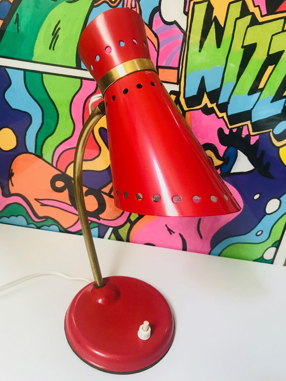 Image 1 of Vintage bureaulamp - Diabolo - René Mathieu - Lunel - 1950