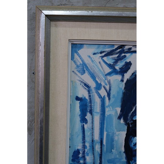 Image 1 of Vintage olieverf portretschilderij op canvas door Erik Heinertz, Zweden 1960