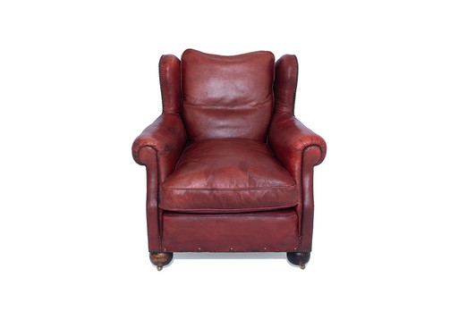 Antieke Engelse oorfauteuil