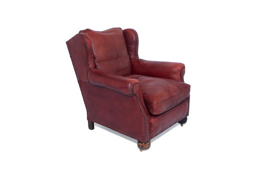 Antieke Engelse oorfauteuil