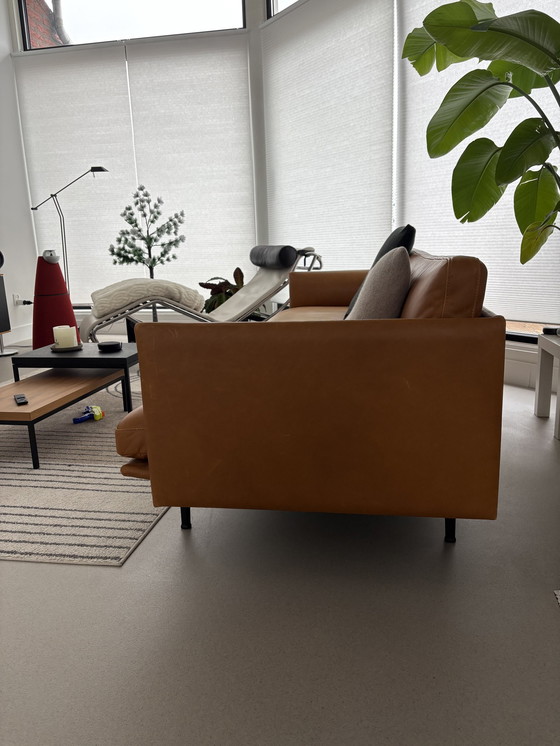 Image 1 of Muuto Outline 3-Sits Bank Silk Leather Cognac