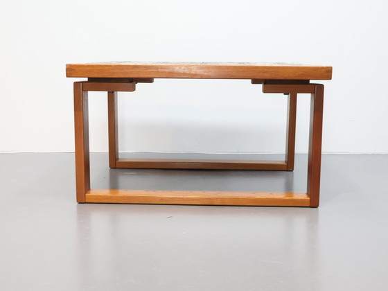 Image 1 of Vintage salontafel Ox Art '77 teak keramiek