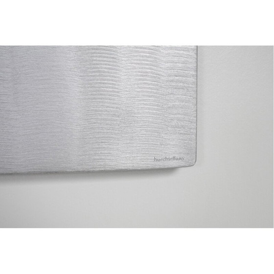 Image 1 of Vintage vierkante spiegel van gegoten aluminium door Lorenzo Burchiellaro, 1970