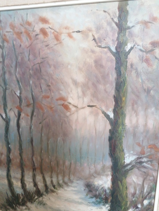 Painting Jef Van Buggenhout Winter In Het Bos