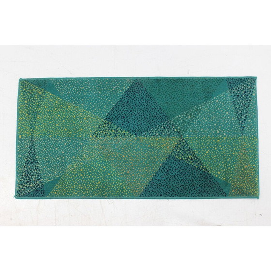 Image 1 of Groen vintage geometrisch tapijt