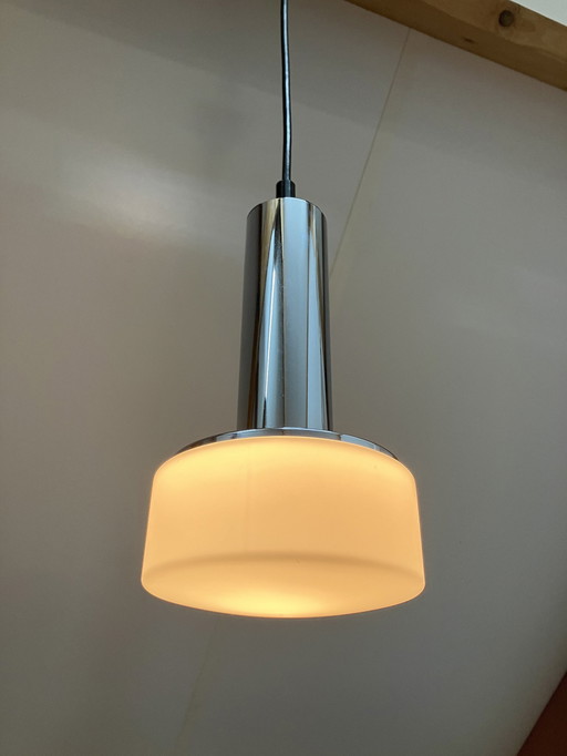 Staff Germany Vintage Design Hanglamp, Chroom En Melkglas