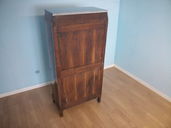 Image 1 of Antieke Lodewijk XVI Franse secretaire met messing applicatie