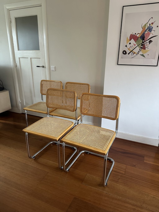 4 x vintage webbing stoel