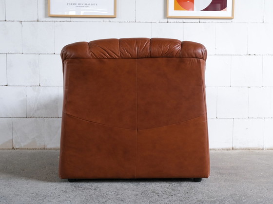 Image 1 of Vintage bruin leren fauteuil