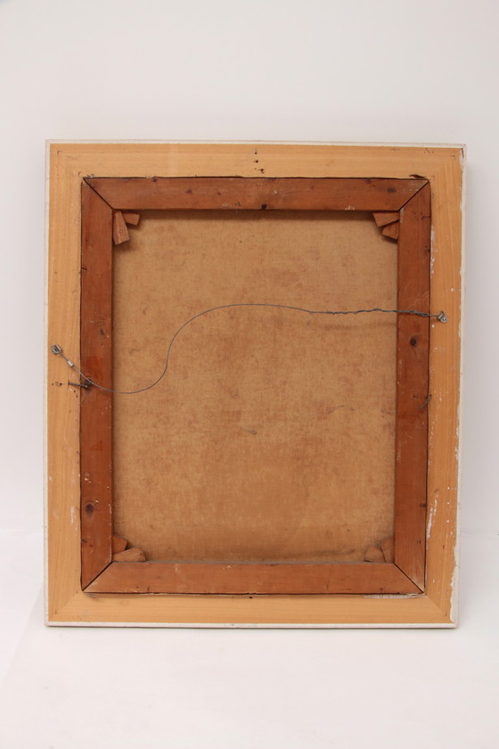 Image 1 of Schilderij Van J.Stein Veldboeket met mooie houten lijst 20e eeuw.