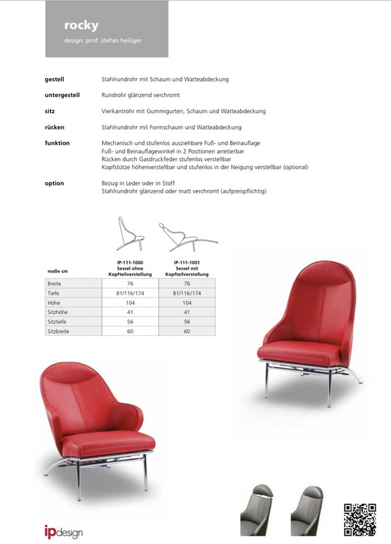 Image 1 of IP Design Fauteuil "Rocky" Design door Stefan Heiliger