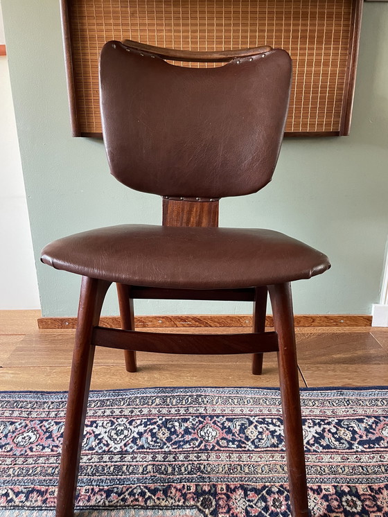 Image 1 of 4x Mid century eetkamerstoelen