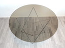 Vintage eettafel met steronderstel