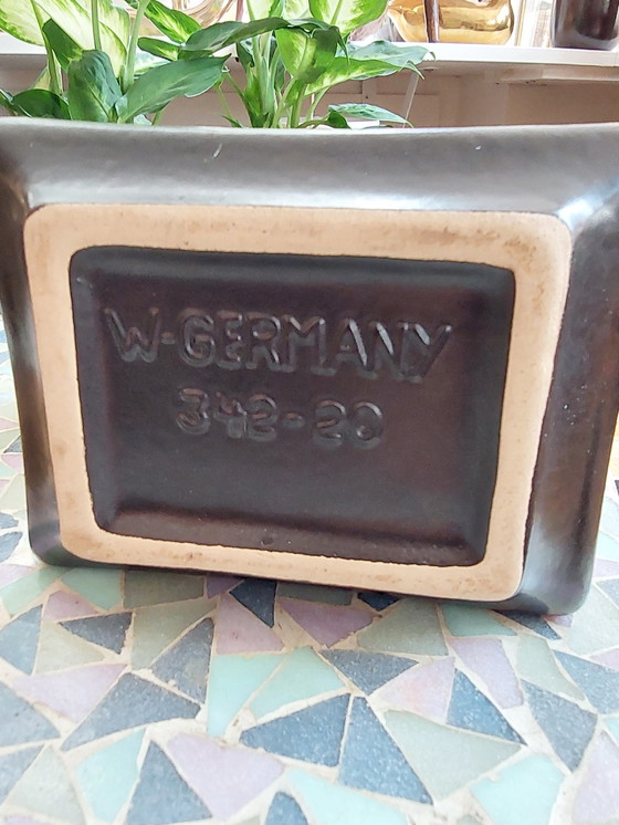 Image 1 of Fat Lava Fatlava Germany Vaas Vaasje Rood Bruin Vintage