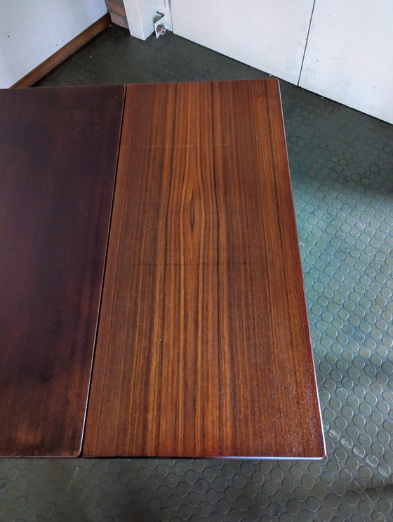 Image 1 of Vintage Deense Eettafel Met 4 N.O. Møller Stoelen Model 75