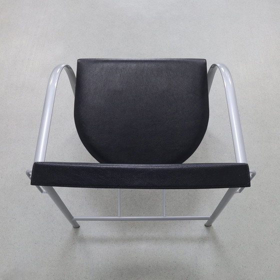 Image 1 of 2X Leren Fauteuil Postmodern 1980S