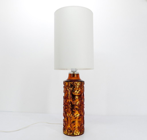 Scandinavische Gustaf Leek Verguld Glas Orrefors Lamp 1960