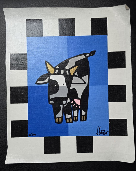 Image 1 of Jacqueline Schafer - Cow Blue