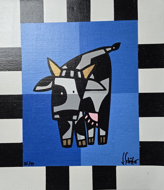 Image 1 of Jacqueline Schafer - Cow Blue