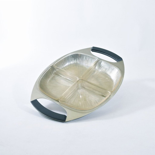 Vintage verzilverd hors d'oeuvres dienblad, 1930