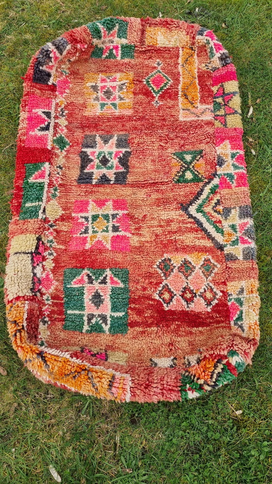 Image 1 of Xl Vintage Berber Poef Van Echt Wol