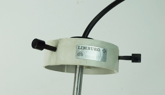 Image 1 of grote glashuette limburg PENDANT LIGHT witte bloemvormige opaline glazen kap